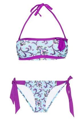Reflections Kadın Boyundan Bağlamalı Çiçek Desenli Bikini Takımı P-rf-m3508