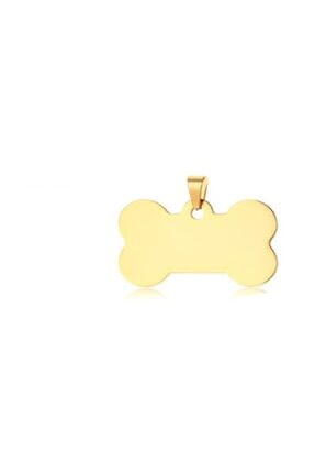 Chavin Unisex Sarı 316 L Çelik Kedi Köpek Hayvan Künyesi Köpek Kimlik eb46