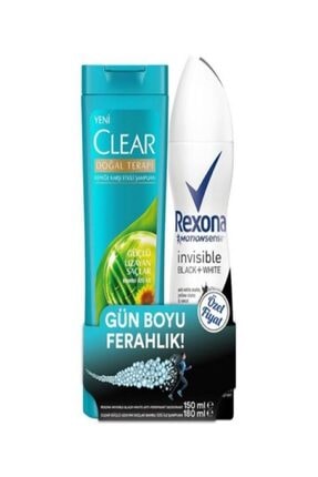 Rexona Invisible Black White Kadın Deodorant 150ml + Clear Şampuan 180ml