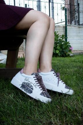Bueno Shoes Hakiki Deri Baskılı Ve Bağcık Detaylı Kadın Spor Ayakkabı 20wr1903-sna