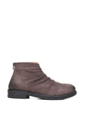 Bueno Shoes Fermuarlı Ve Büzgülü Hakiki Deri Kadın Düz Bot 9p2401