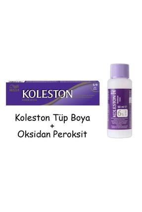 Koleston Tüp Boya 60 Ml - 5.0 Açık Kahve + 20 Vol Oksidan Peroksit