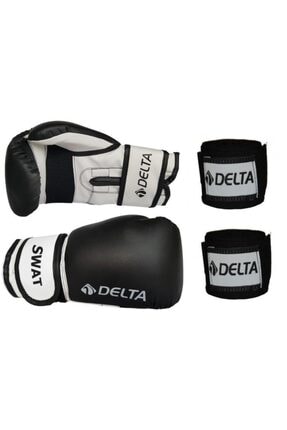 Delta Swat Dura-strong Siyah Boks Eldiveni + Boks El Bandajı Seti