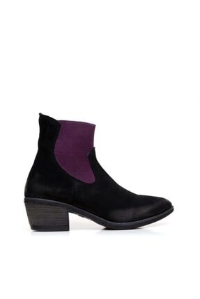 Bueno Shoes Lastik Detaylı Hakiki Deri Kadın Topuklu Bot 9p4903