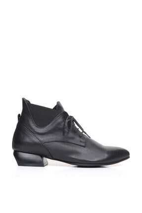 Bueno Shoes Bağcıklı Ve Lastikli Hakiki Deri Kadın Düz Bot 9p5505