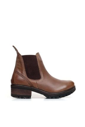 Bueno Shoes Lastikli Hakiki Deri 4,5 Cm Kadın Topuklu Bot 9m0100
