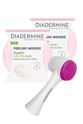 Diadermine Arındırıcı Köpük Peelingi 2li + Yüz Temizleme Fırçası