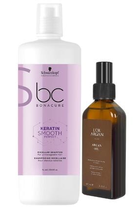 Bonacure Keratin Smooth Perfect Şampuan 1000ml+ Lor Argan Milano Argan Bakım Yağı 100ml