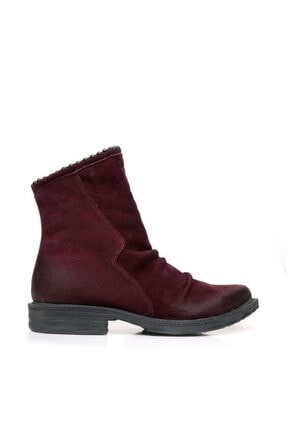 Bueno Shoes Fermuar Ve Boncuklu Hakiki Deri Kadın Düz Bot 9p6401