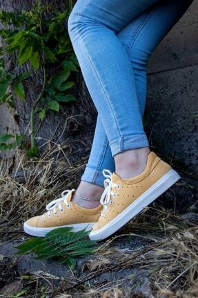 Bueno Shoes Hakiki Deri Yanları Nokta Detaylı Bağcıklı Kadın Spor Ayakkabı 20wq4700
