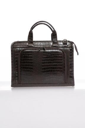 Sergio Giorgianni Luxury Sg071219 Kroko/kahve Unisex Evrak Çantası