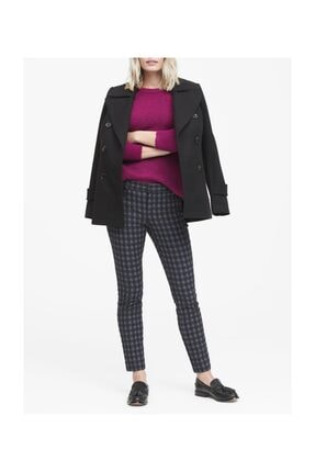 Banana Republic Kadın Lacivert Sloan Skinny-Fit Ekose Pantolon 396276