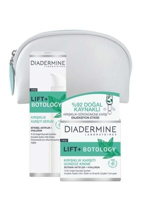 Diadermine Dıadermıne Lıft+ Botology Kırışıklık Karşıtı Gündüz Kremi + Serum+ Makyaj Çantası