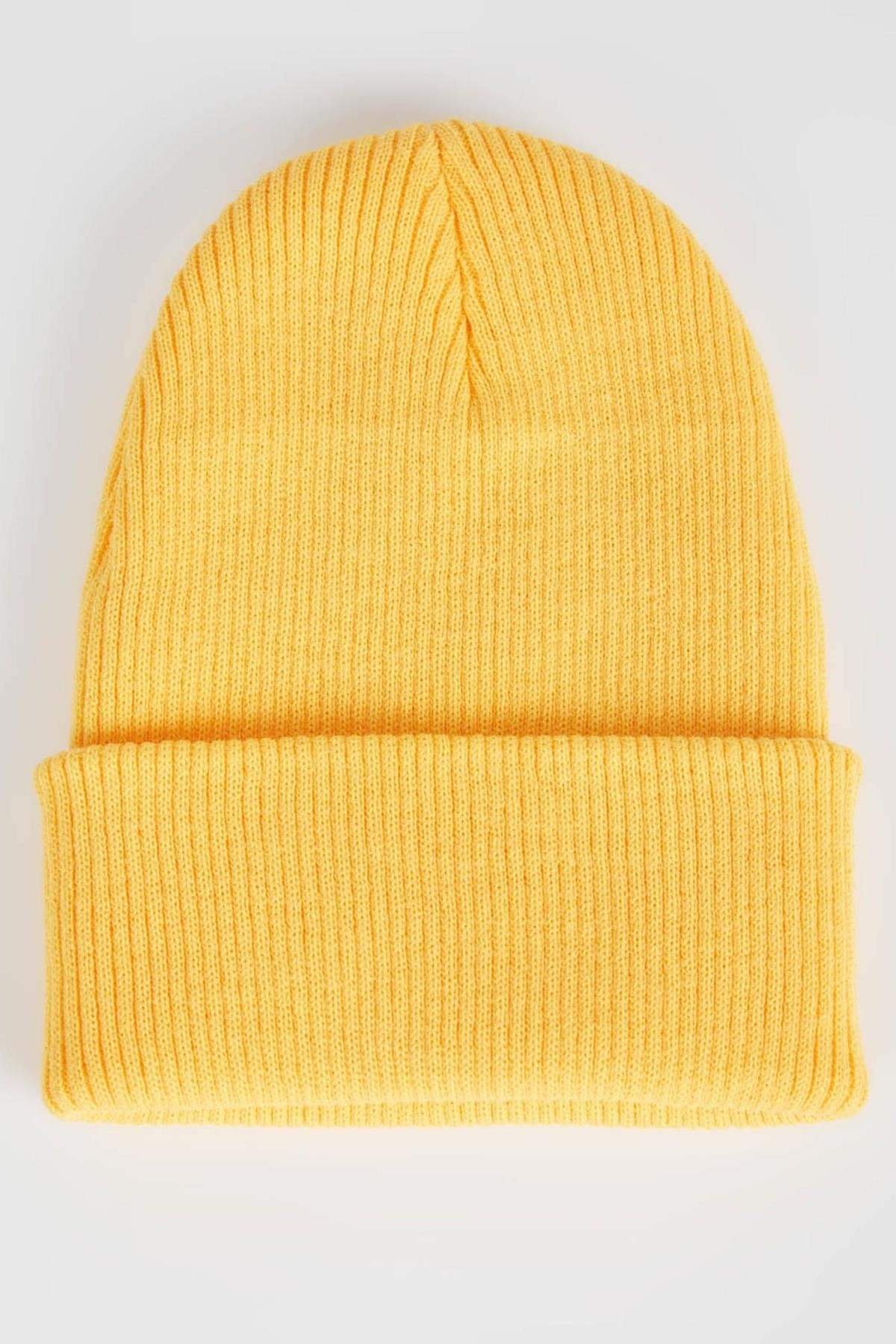 کلاه زمستانی زنانه زرد دیفاکتو R7545AZ22WN