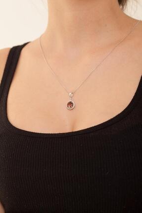 Ninova Silver Kadın Yuvarlak Model Zultanit Taşlı Gümüş Kolye NNVSLVR02653