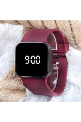 Spectrum Watch Touch Matte Bordo Dokunmatik Dijital Led Unisex Kol Saati St-303683