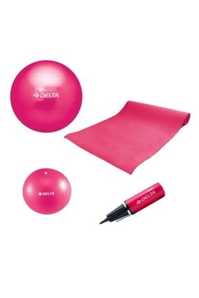 Delta 75 Cm Pilates Topu 4 Mm Minder 30 Cm Mini Top Ve Pompa Seti