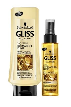 Gliss Ultımate Oıl Elıxır Saç Kremi 360 ml + Bakım Serumu 100 ml