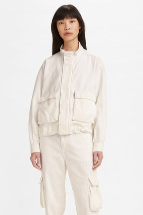 Levi's Kadın Surplus Utility Jacket Cool Ecru Nötr Kadın Trucker Ceket 3424000020