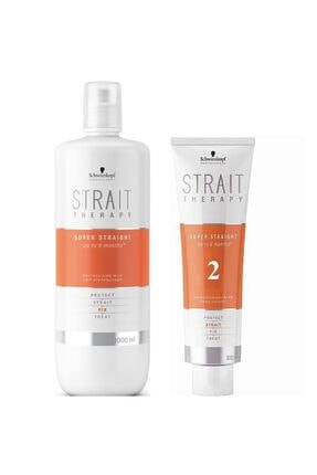 Schwarzkopf Schwarzkopf Strait Therapy -2- Düzleştirici Krem + Süt Set