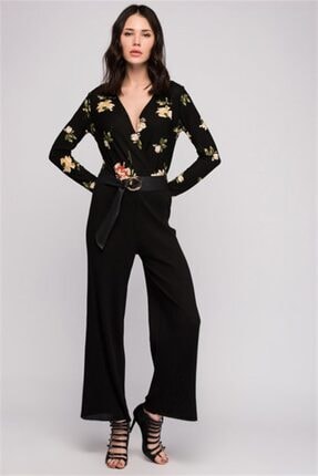 Cotton Mood 8130793 Kalın Fitilli Beli Lastikli Uzun Pantolon Sıyah