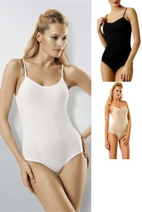 Namaldi Kadın Karışık Renk 3'lü Paket Ip Askılı Kancalı Çıtçıtlı Body Elf568n261ccm3