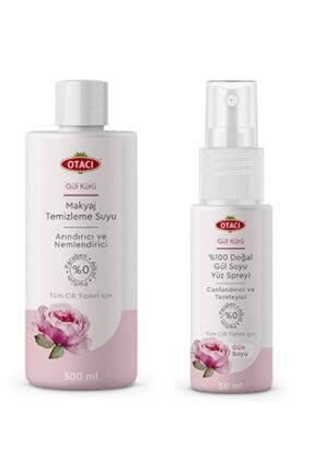 Otacı - Makyaj Temizleme Suyu 300 ml + %100 Doğal Gül Suyu Yüz Spreyi 50 ml