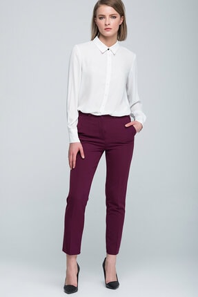 Sense Pantolon - Bilekte Atlas Kumas Pantolon | Pnt19003 Murdum