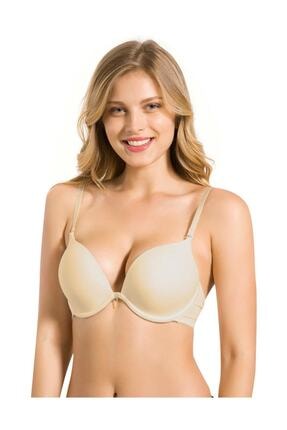 ÖZKAN underwear Kadın Ten Micro Kaplı Sihirli Sütyen Lejardın-7034
