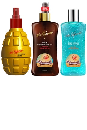 Eda Taşpınar Bronzing Bomb 200ml+ Bronzlaştırıcı Yağ 200ml+ Güneş Sonrası Serinletici Jel 200ml