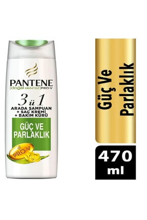 Pantene 3'ü 1 Arada Şampuan Ve Saç Bakım Kremi Doğal Sentez Güç Ve Parlaklık 470 Ml