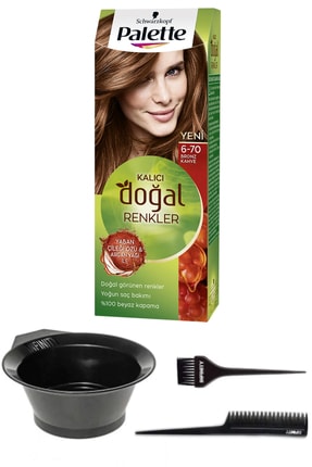 Schwarzkopf Palette Naturel 6-70 Bronz Kahve - Saç Boyası Ve Saç Boyama Seti, Yağ Bakımlı, Kalıcı Doğal Renkler