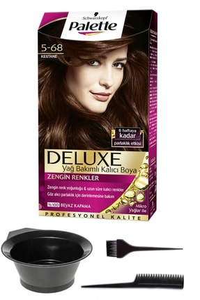 Schwarzkopf Palette Deluxe 5-68 Kestane Saç Boyası Ve Saç Boyama Seti