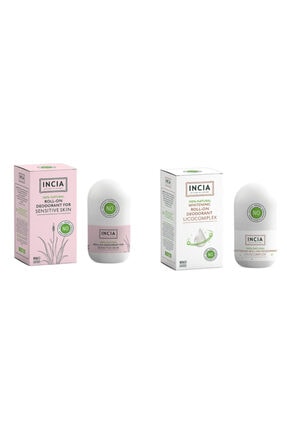 Incia Doğal Hassas Ciltler Için + Beyazlatıcı Roll On Deodorant 2'lix50ml