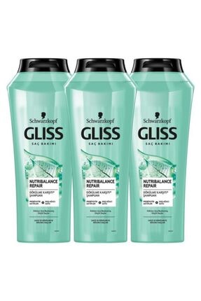 Gliss Nutribalance Repair Saç Dökülmesine Karşı Şampuan 500 ML 3'lü