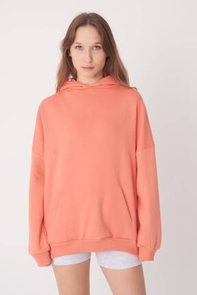Addax Kadın Pgm Turuncu Kapüşonlu Sweat S0935 - W12 - W13 ADX-0000022257