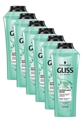 Gliss Nutribalance Repair Saç Dökülmesi Karşıtı Şampuan 360 ML 6'lı