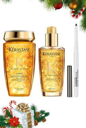 Kerastase Le Bain Şampuan 250 Ml X L'huile Originale Bakım Yağı 100 Ml + Maybelline 20 Night Light Göz Kalemi