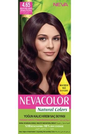 Neva Color Natural Colors 4.65 Akaju Kızıl Kahve - Kalıcı Krem Saç Boyası Seti