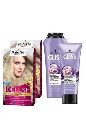Gliss 10-1 Küllü Açık Sarıx2 Adet+blonde Perfector Mor Şampuan 250ml+blonde Perfector Mor Maske 200ml