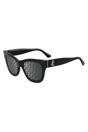 Jimmy Choo Unisex Siyah Ekartman Güneş Gözlüğü 807md-52-20-145 52