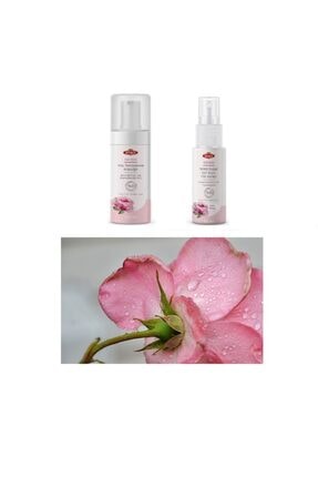 Otacı 2 Li Set Doğal Gül Kürü Yüz Temizleme Köpüğü 150 Ml, Gül Suyu Ferahlatıcı Sprey Gül Kürü 50 Ml