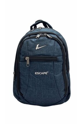 Escape Unisex Mavi Laptop Bölmeli Seyahat Spor ve Okul Sırt Çantası