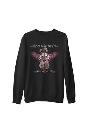 Lord Unisex Siyah Apocalyptica Worlds Collide Kalın Sweatshirt