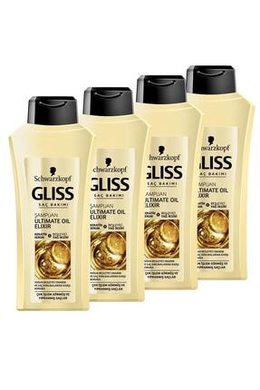 Gliss Schwarzkopf Glıss Ultımate Oıl Elıxır Şampuan 525ml x 4 Adet