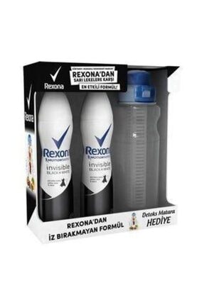 Rexona Kadın Deodorant Invisible Black + White 2'li 150 ml + Su Matarası