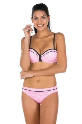 Armes Kadın Bikini Takımı Straplez Destekli Kaplı Pembe 8610-418