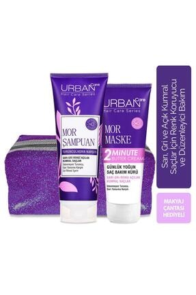 Urban Care Mor Şampuan Ve Maske Makyaj Çantası Hediyeli 2'li Set