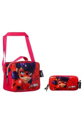 Ümit Çanta Miraculous Ladybug Beslenme Ve Kalem Çantası Seti -kız Çocuk