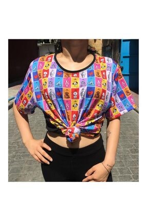 Köstebek Dijital Baskı - K-pop - Bts Bt21 Karakterler (unisex) T-shirt